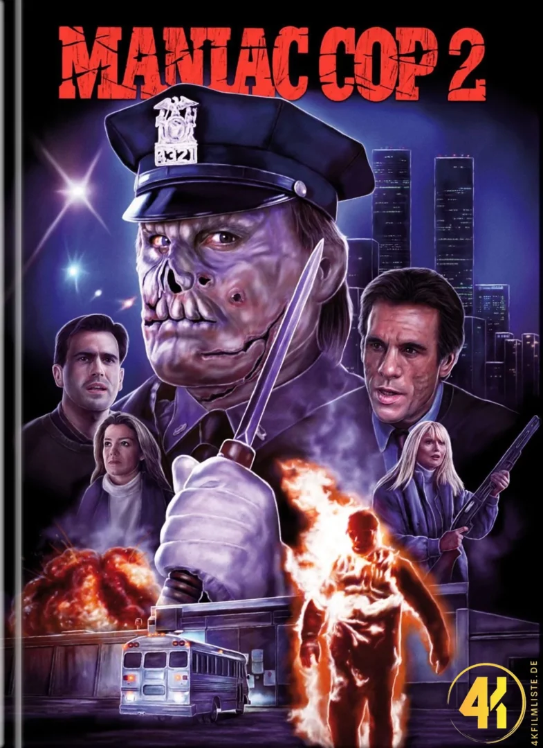 Maniac Cop 2 Cover B 4K Mediabook Ultra HD Blu-ray Disc
