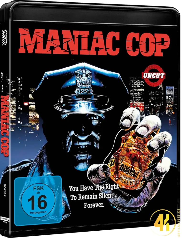 Maniac Cop uncut 4K Blu-ray Ultra HD Blu-ray Disc