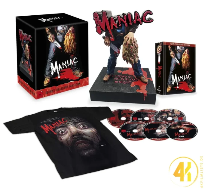 Maniac (1980 – Uncut) (Collector’s Fan Edition) – 4K Mediabook (UHD + Blu-ray Disc + Audio CD)