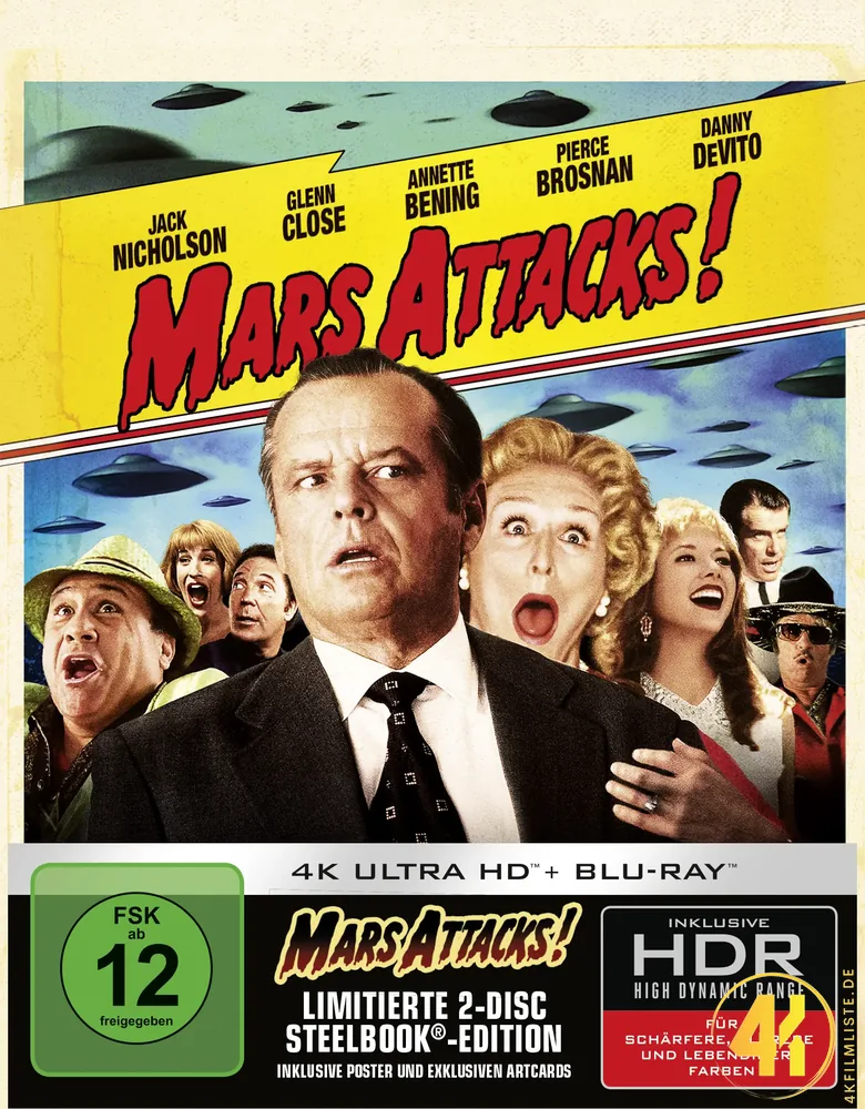 Mars Attacks Collectors Edition 4K Steelbook Ultra HD Blu-ray Disc 1