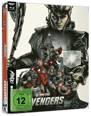 Marvels The Avengers auf 4K Blu-ray im UHD Mondo Steelbook (Seitenansicht)