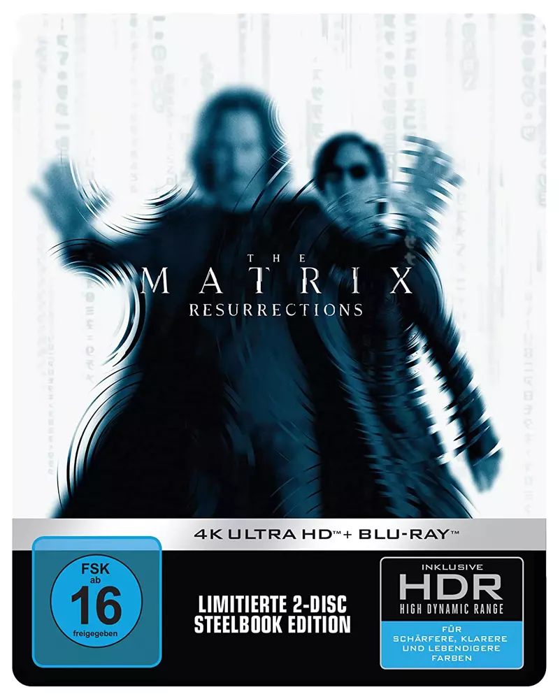 The Matrix Resurrections 4K Steelbook (Force Field Cover) mit Keanu Reeves