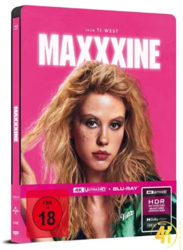 Maxxxine Ti West 4K Steelbook Ultra HD Blu-ray Disc