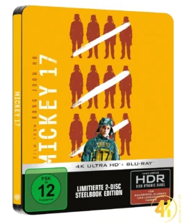 Mickey 17 Ultra HD Blu-ray Steelbook Amazon Ultra HD Blu-ray Disc