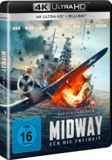Midway 4K UHD Cover mit einem Flugzeug in der Luft