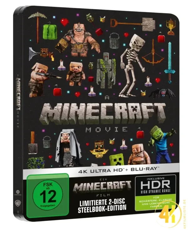 Ein Minecraft Film (Cover B) – 4K Steelbook (UHD + Blu-ray Disc)