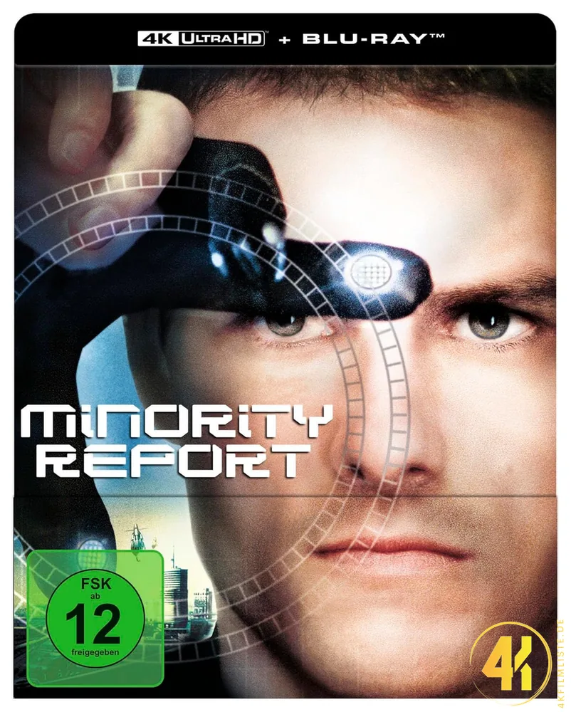 Minority Report 4K Steelbook Frontcover Ultra HD Blu-ray Disc