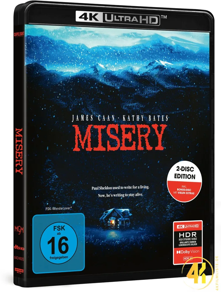 Misery 2 Disc mit Bonus Blu-ray 4K Blu-ray Ultra HD Blu-ray Disc
