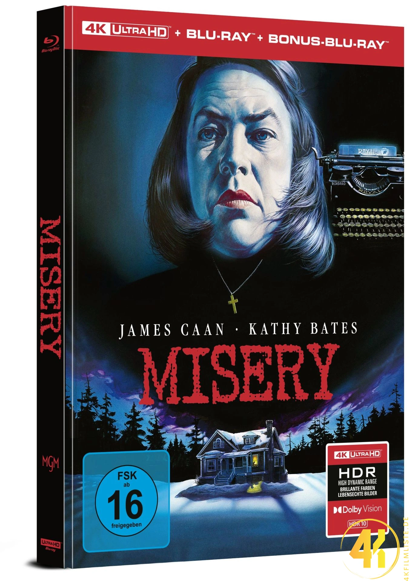 Misery (Cover A) – 4K Mediabook (UHD + Blu-ray Disc + Bonus Blu-ray)