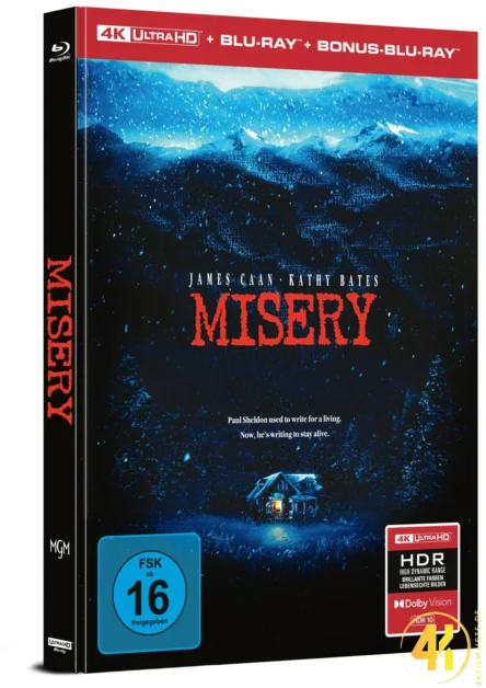Misery Cover B 4K Mediabook Ultra HD Blu-ray Disc