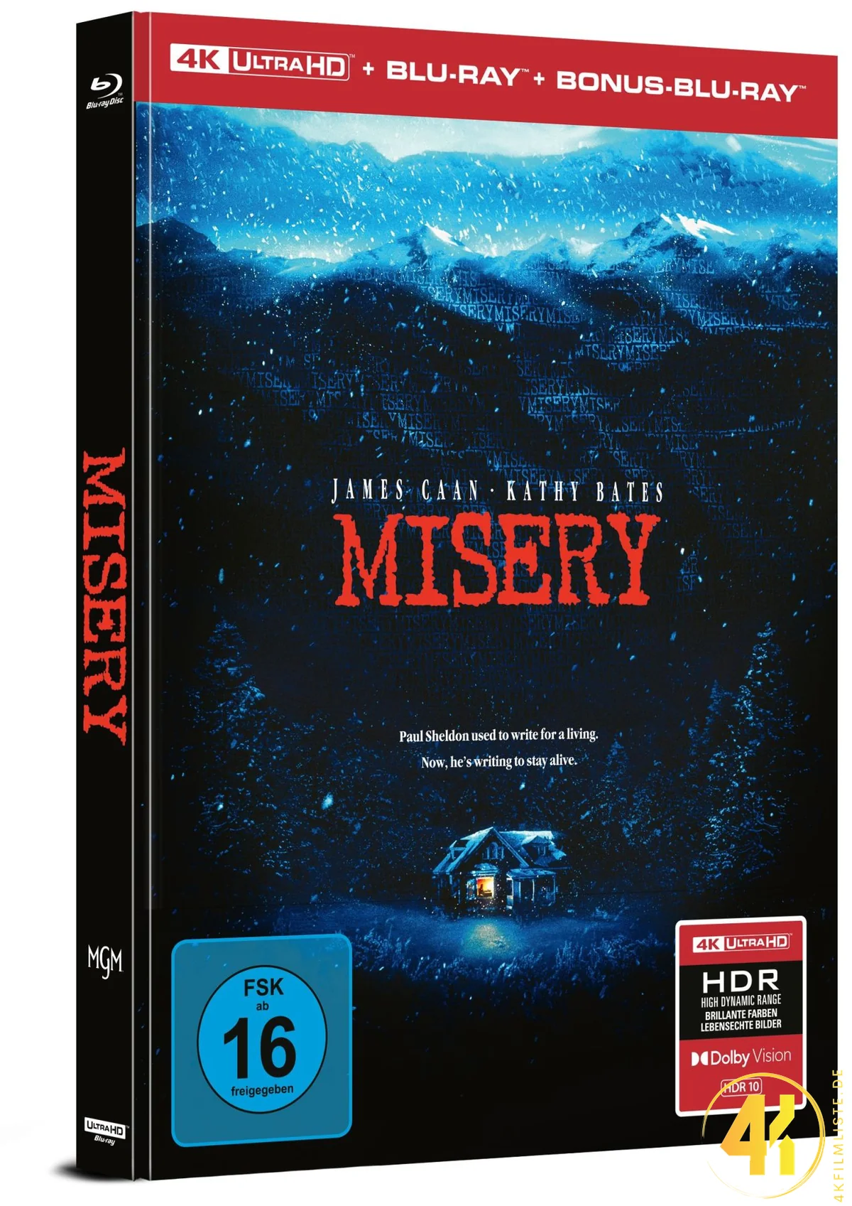 Misery (Cover B) – 4K Mediabook (UHD + Blu-ray Disc + Bonus Blu-ray)
