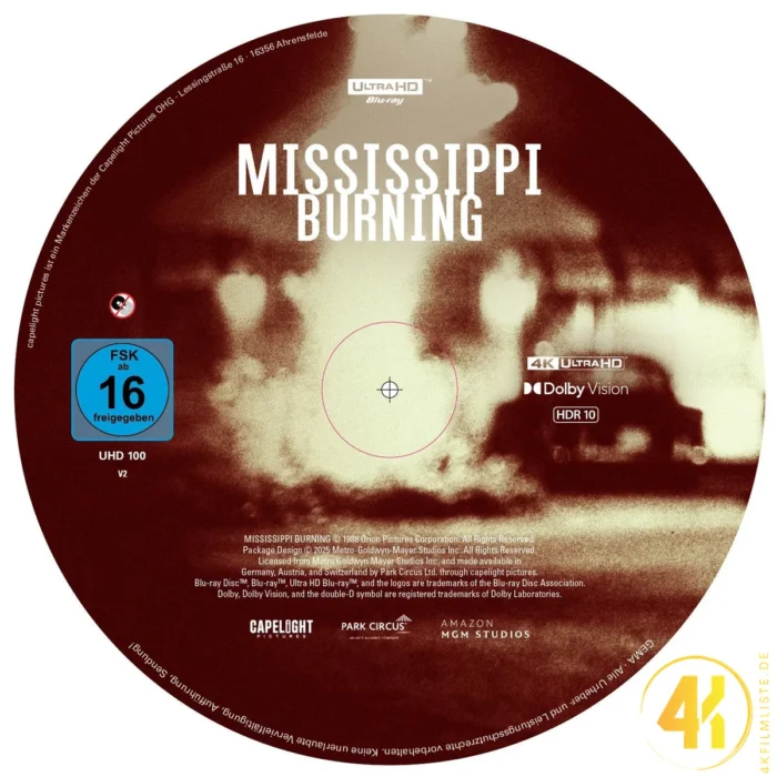 Mississippi Burning (Pappstecktasche mit Dolby Vision Upgrade) – 4K Blu-ray (UHD Blu-ray Disc)