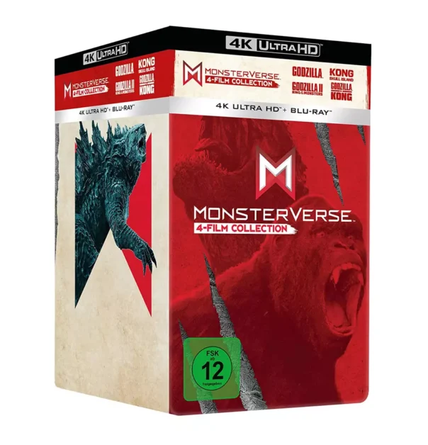 Monsterverse (4 Film Collection) – 4K Steelbook (UHD + Blu-ray Disc)