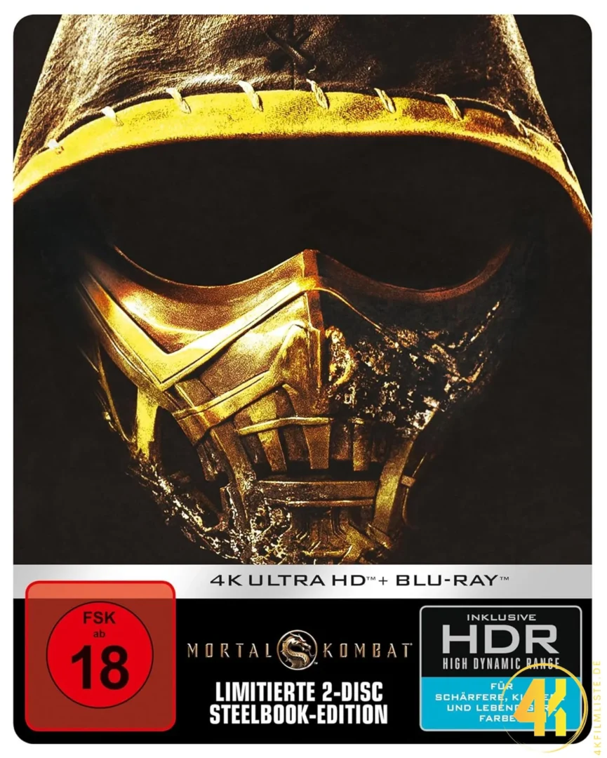 Mortal Kombat 2021 4K Steelbook Ultra HD Blu-ray Disc