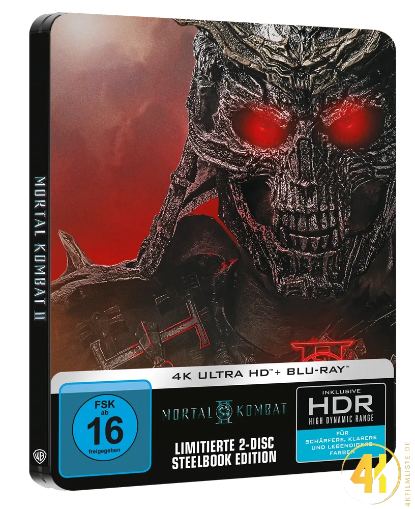 Mortal Kombat II 4K Steelbook Seitenansicht Ultra HD Blu-ray Disc
