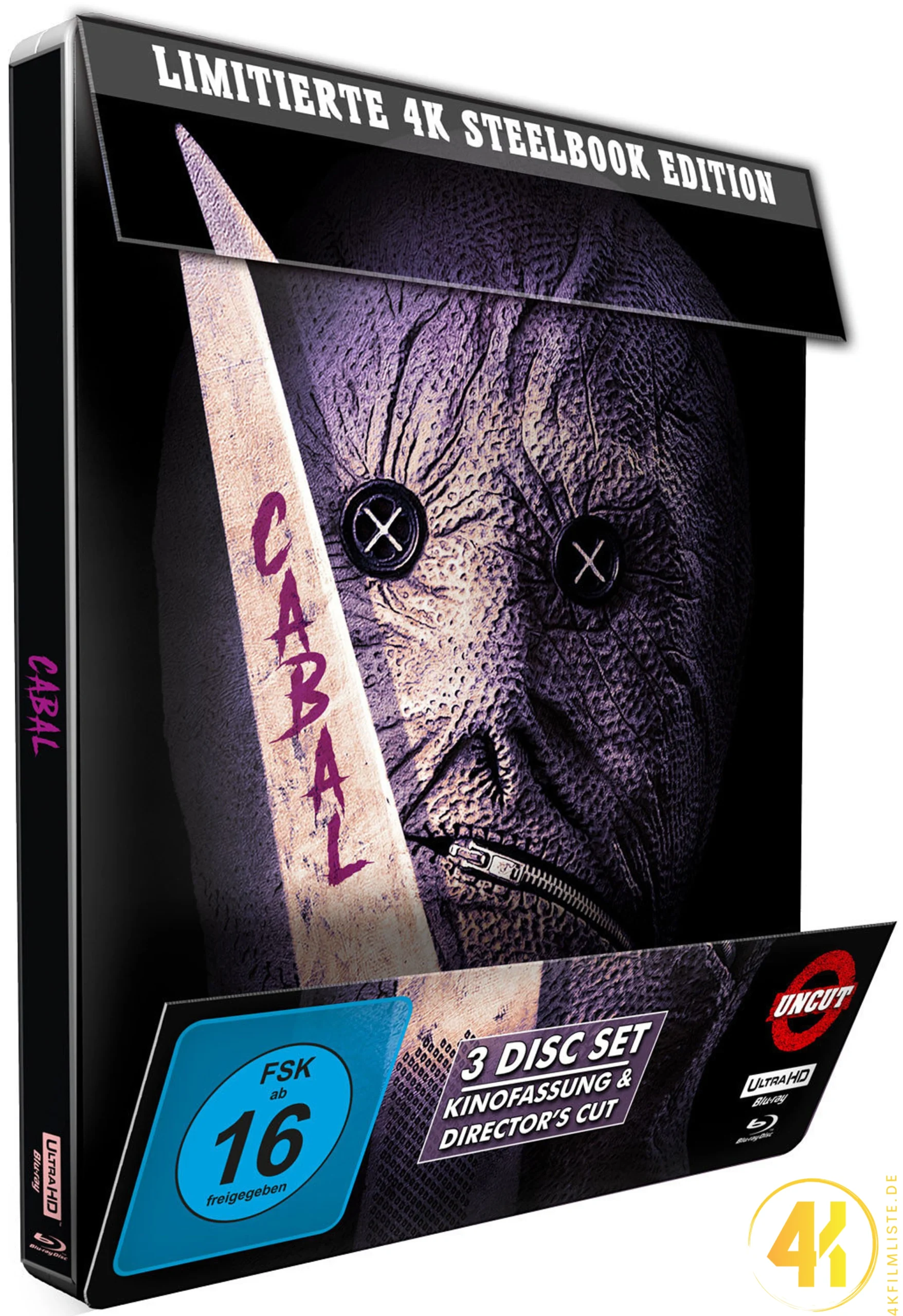 Clive Barkers Cabal: Die Brut der Nacht – 4K Steelbook (UHD + Blu-ray Disc)