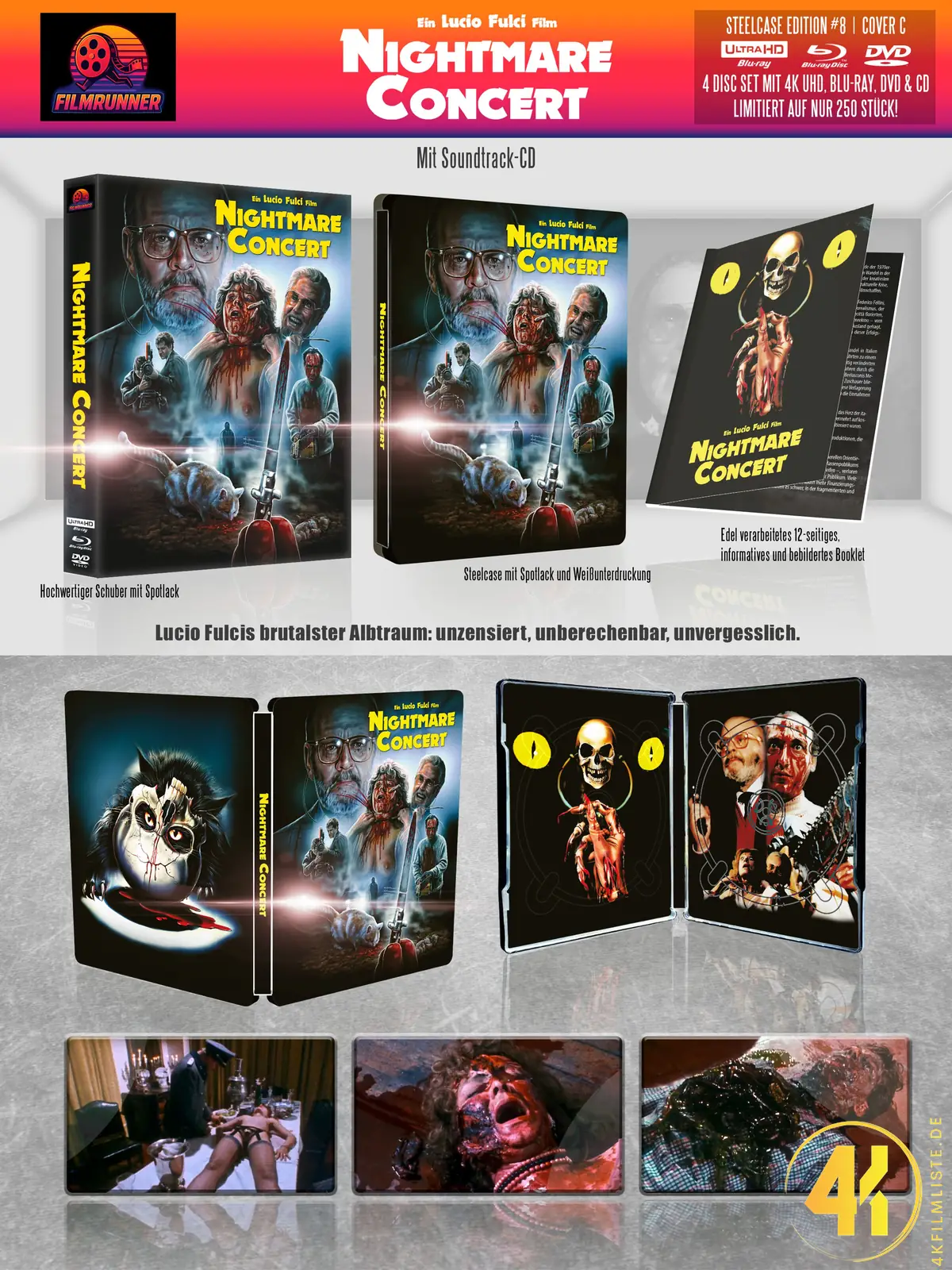 Nightmare Concert (Cover C) – 4K Steelcase (UHD + Blu-ray Disc + DVD + Audio CD)