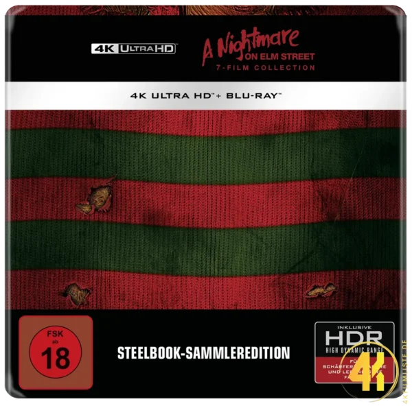Nightmare on Elm Street (Ultimate Edition) (7 Movie Collection) – 4K Steelbook (7x UHD + 4x Blu-ray Disc)