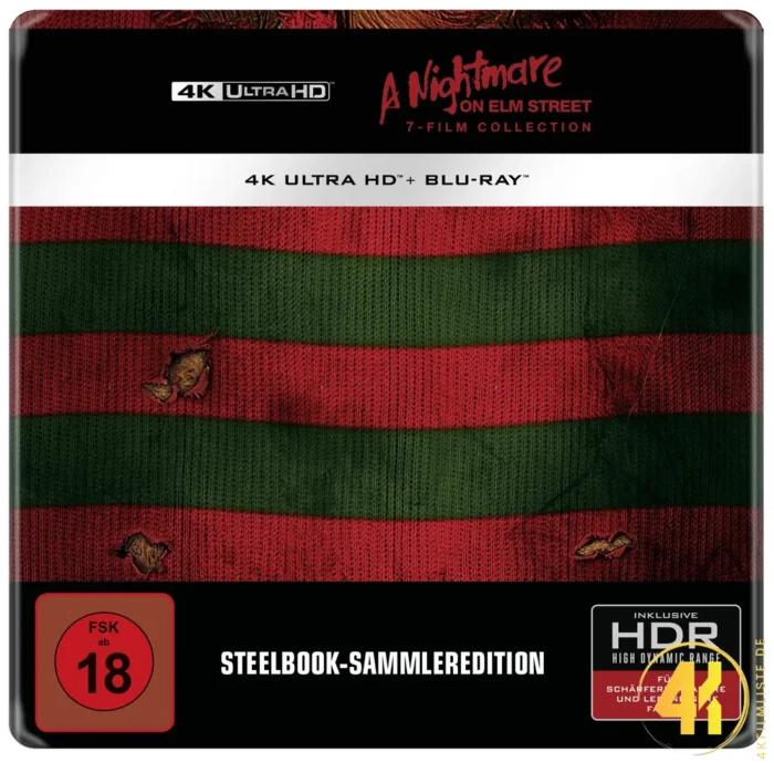 Nightmare on Elm Street (Ultimate Edition) (7 Movie Collection) – 4K Steelbook (7x UHD + 4x Blu-ray Disc)