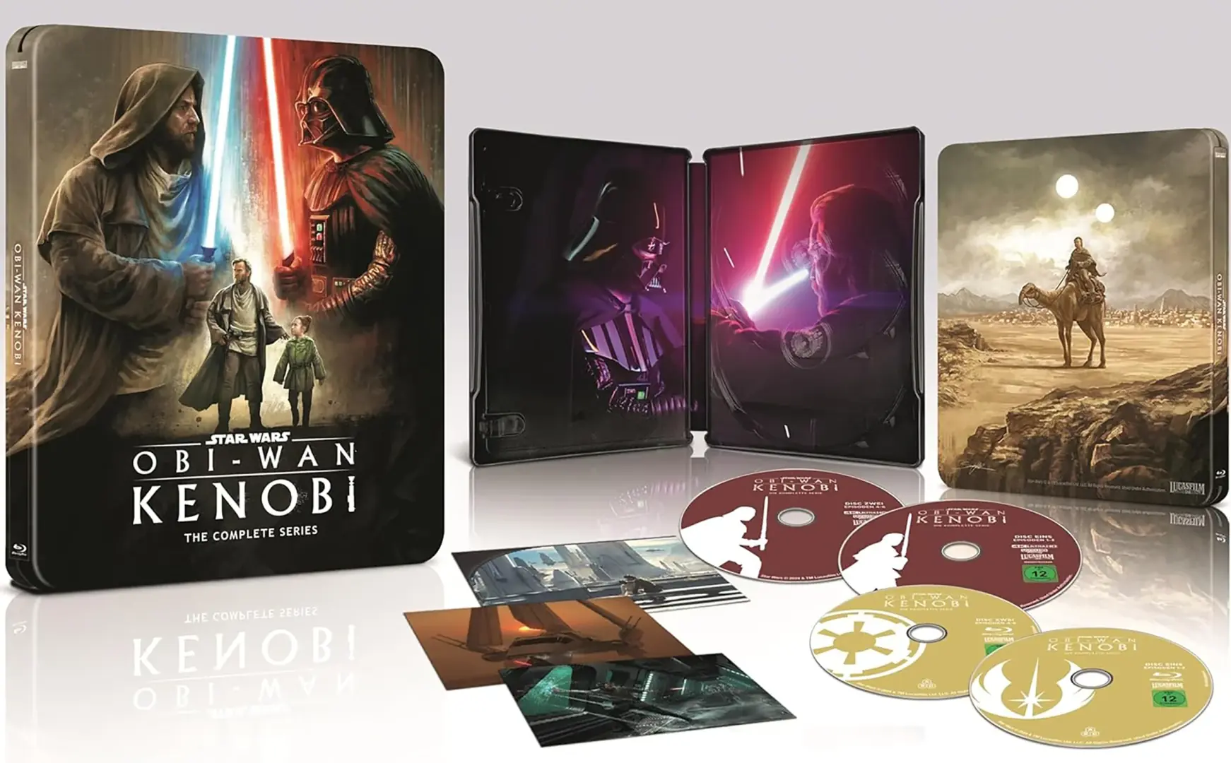 Obi Wan Kenobi Serie Frontcover Back Inlay 4K Steelbook Ultra HD Blu-ray Disc