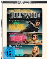 Once Upon A Time in Hollywood 4K UHD Steelbook Frontcover mit Brad Pitt und Leonardo DiCaprio