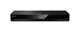 Frontansicht vom DP-UB824 UHD Blu-ray Disc Player von Panasonic mit Display Anzeige