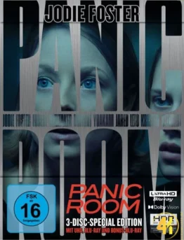 Panic Room Jodie Foster 4K Steelbook Ultra HD Blu-ray Disc