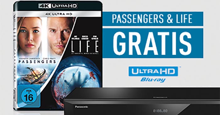 „Passengers“ und „Life“ als Zugabe bei Panasonics DMP-UB704 und DMP-UB404