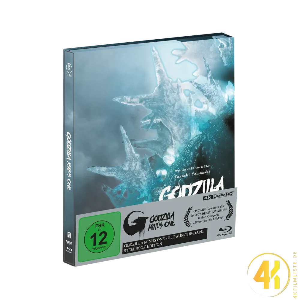 Peppermint Godzilla Minus One Glow in the Dark 4K Steelbook Ultra HD Blu-ray Disc