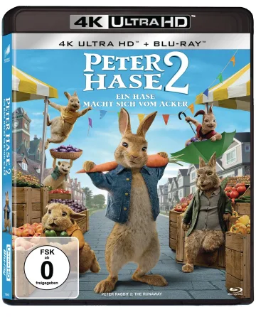 Peter Hase 2 - 4K Blu-ray (UHD Blu-ray Disc) Cover mit Peter Hase und seinen Freunden
