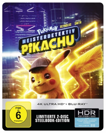 Frontansicht 4K UHD Steelbook Meisterdetektiv Pikachu