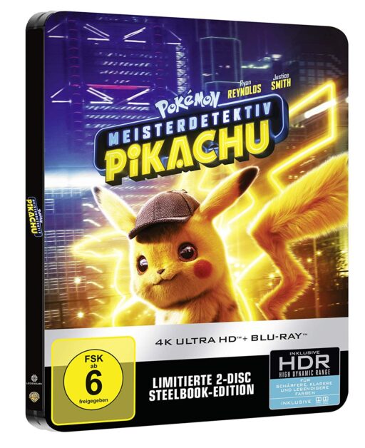 Pokémon Meisterdetektiv Pikachu – 4K Steelbook (UHD + Blu-ray Disc)