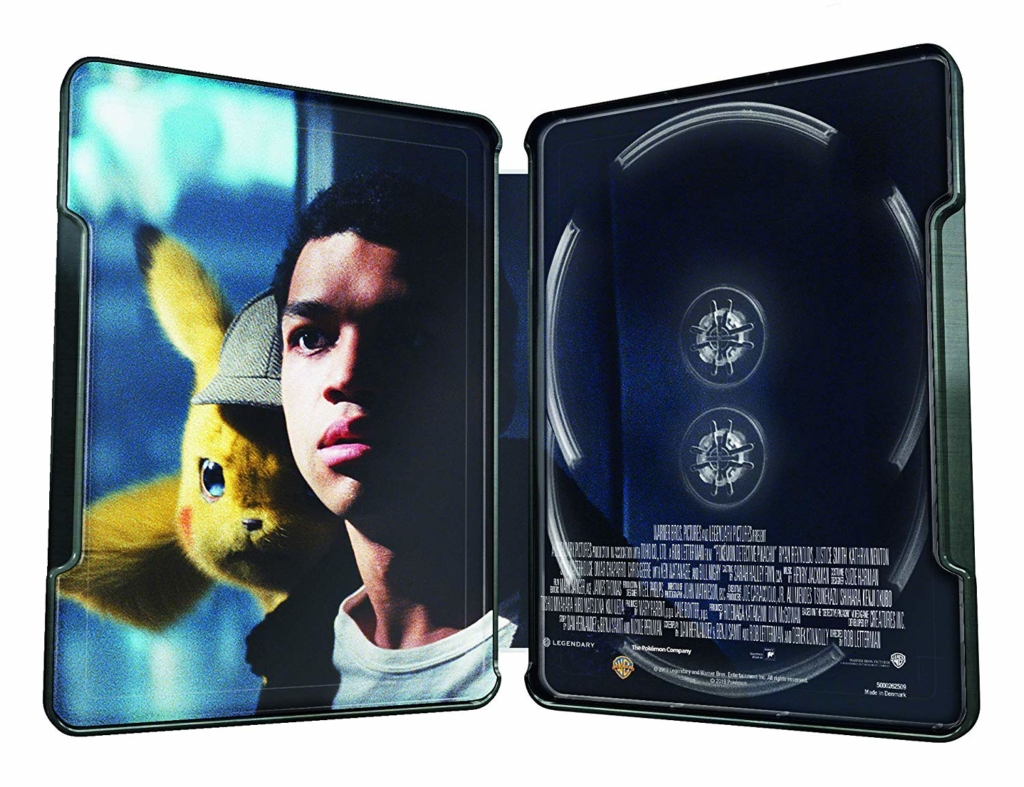 Innenansicht und Cover vom Pikachu Meisterdetektiv Steelbook