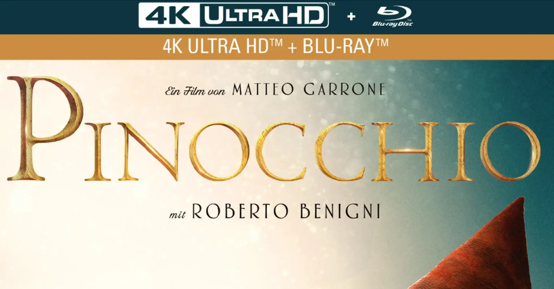 Pinocchio (2019) Logo mit Roberto Benigni in webp