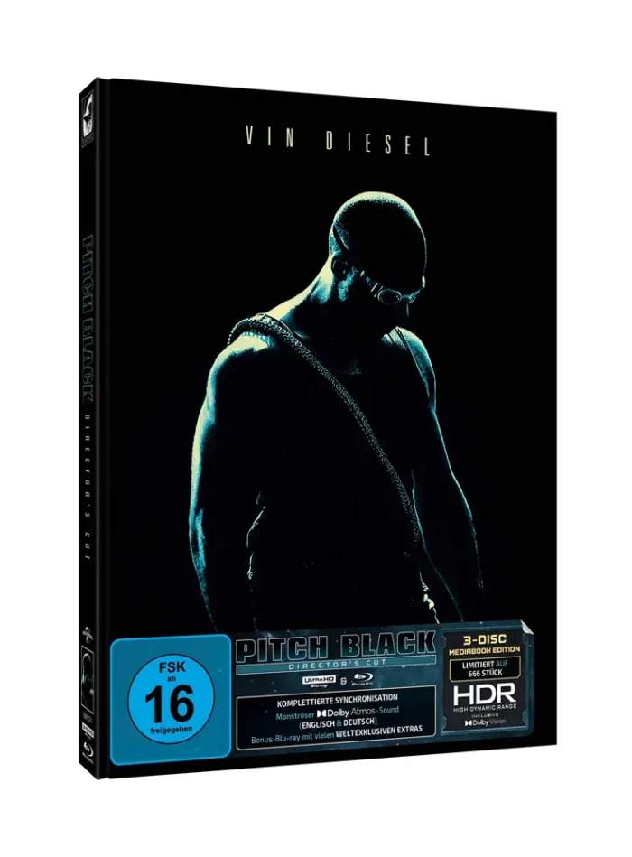 Pitch Black (Director’s Cut) (Black Artwork) – 4K Mediabook (UHD + Blu-ray Disc + Bonus Blu-ray)