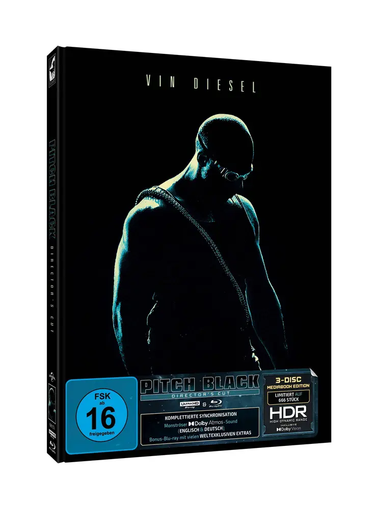 Pitch Black 4K Mediabook / Black Cover und Artwork Frontcover