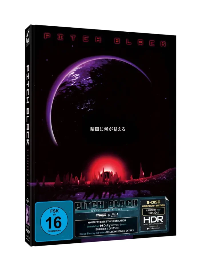 Pitch Black (Director’s Cut) (Japan Artwork) – 4K Mediabook (UHD + Blu-ray Disc + Bonus Blu-ray)