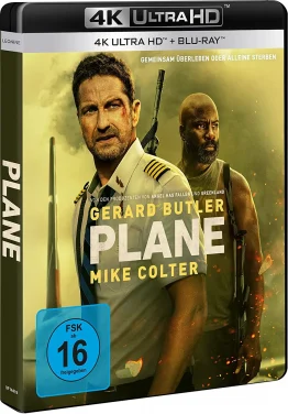 Plane 4K Blu-ray Disc mit Gerard Butler im UHD Keep Case