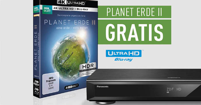Panasonic Ultra HD Blu-ray Recorder bestellen und „Planet Erde II“ in 4K kostenlos erhalten