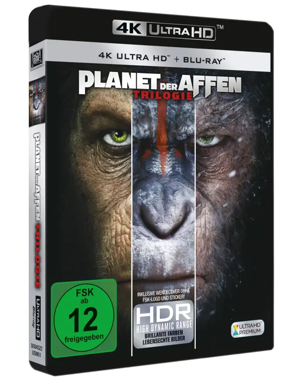 Planet der Affen 1-3 (Trilogie) – 4K Blu-ray (UHD + Blu-ray Disc)