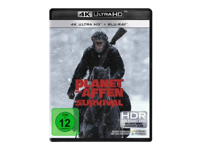 Deutsches Ultra HD Blu-ray Cover zu Planet der Affen Survival