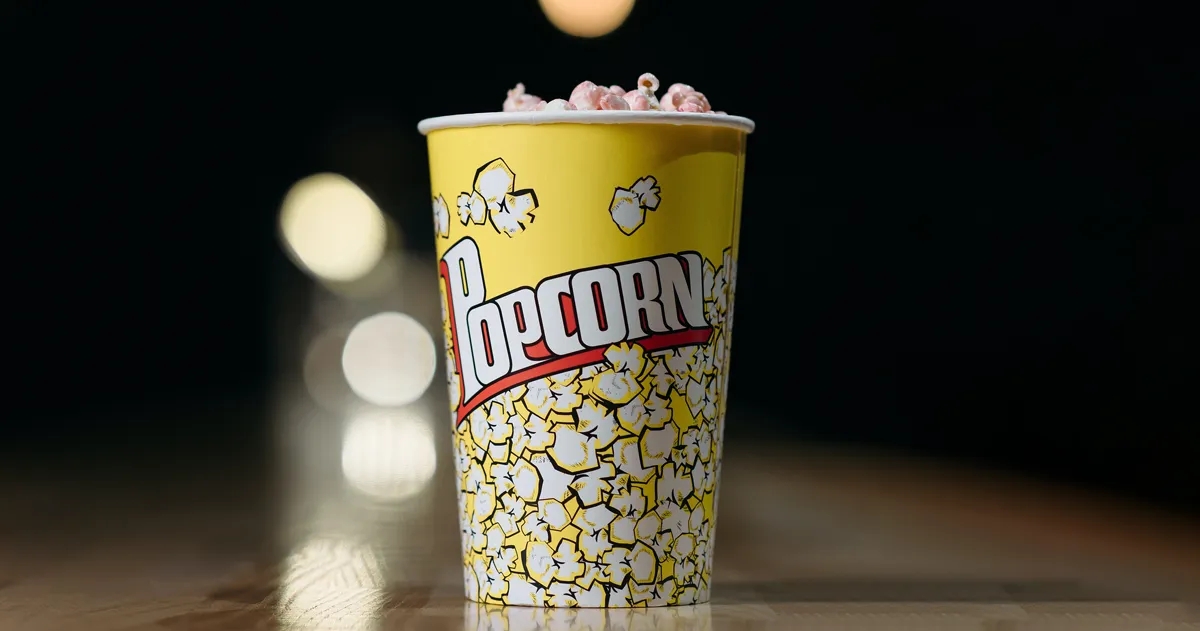 Popcorn im Raum