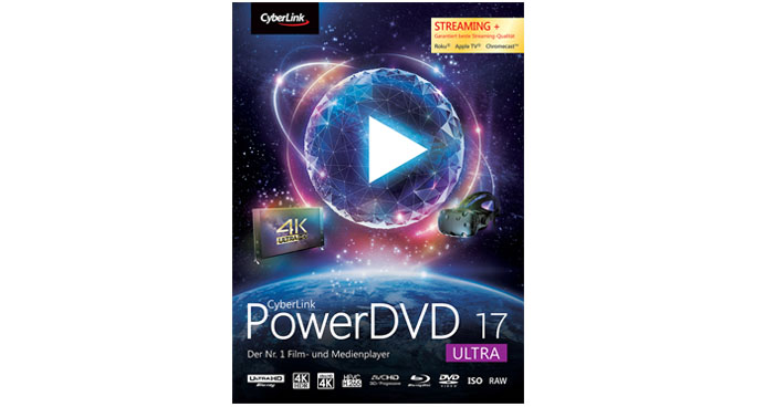 Ultra HD Blu-ray Wiedergabe und VR-Headset Support – CyberLink PowerDVD 17 Ultra für 72 €