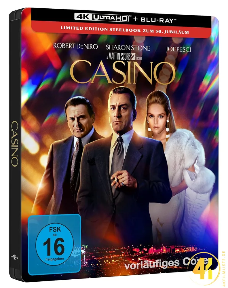 PreCover Casino Version 2025 4K Steelbook Ultra HD Blu-ray Disc