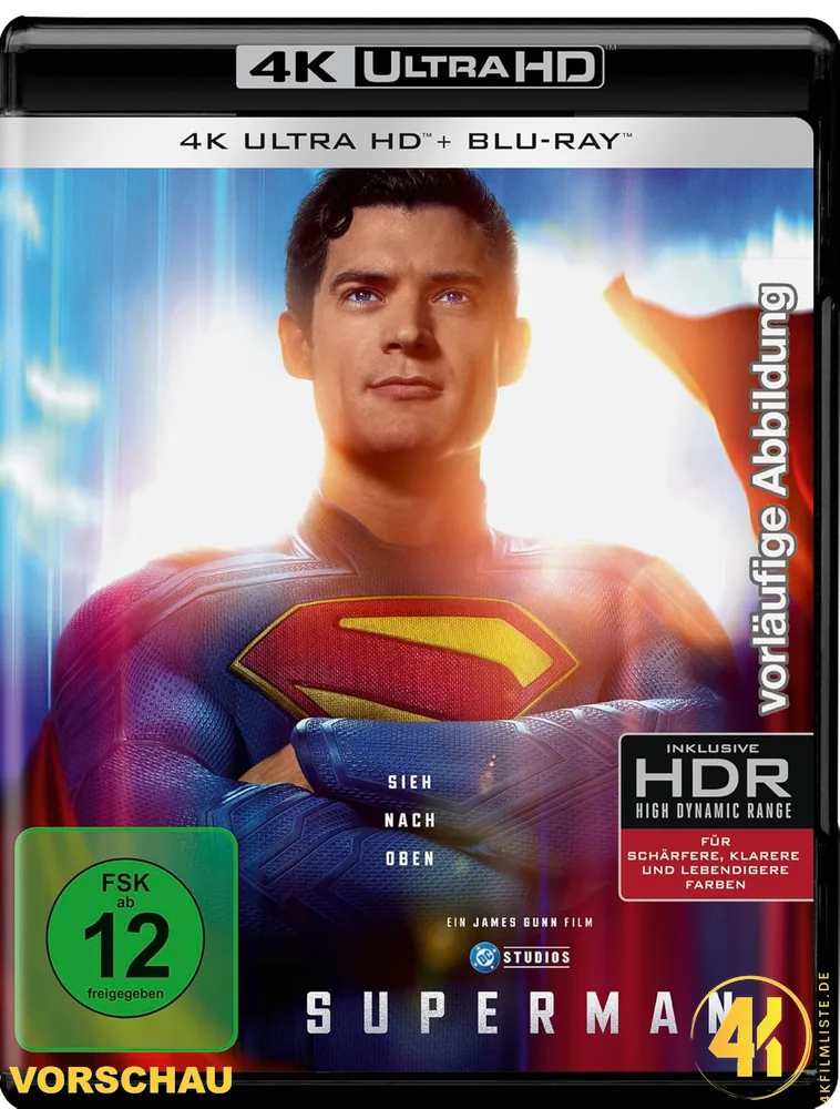 PreCover Superman 2025 4K Blu-ray Ultra HD Blu-ray