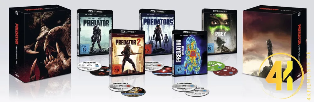 Predator 5 Movie Collection 4K Blu-ray Frontcover Ultra HD Blu-ray Disc
