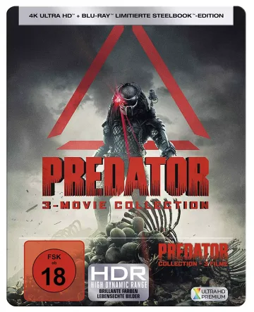 Frontcover der Ultimate Steelbook Collection zur Predator Trilogie