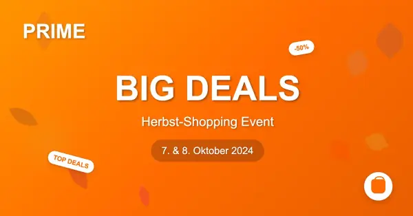 Amazon Prime Big Deals finden am 7. und 8. Oktober statt