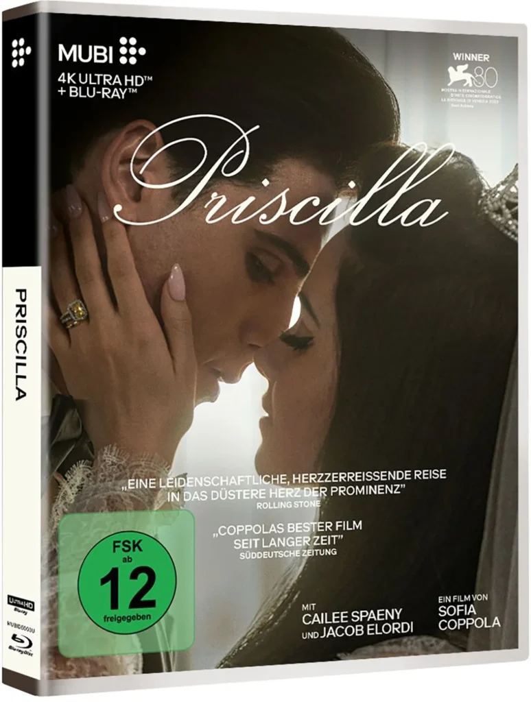 Priscilla 4K Ultra HD Blu-ray Disc Cover