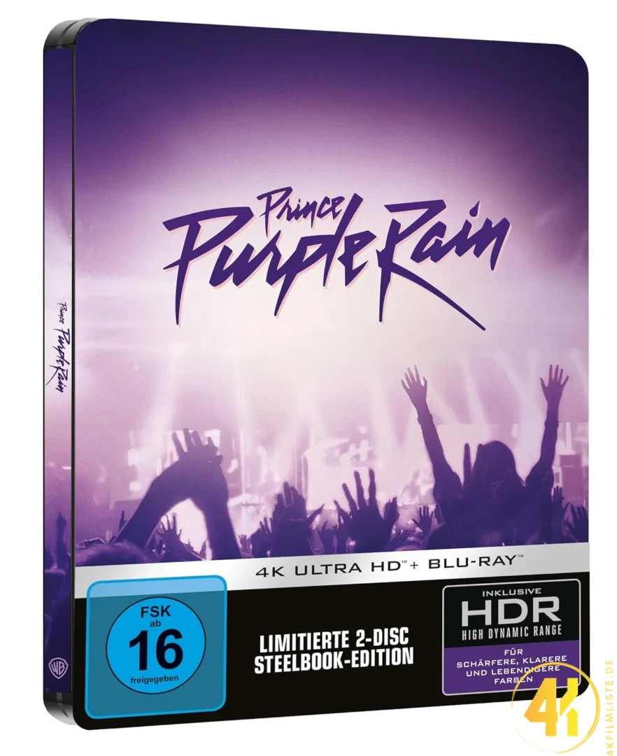 Purple Rain 4K Steelbook Ultra HD Blu-ray Disc